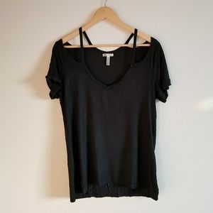 Pink Super Soft Cold Shoulder T-shirt